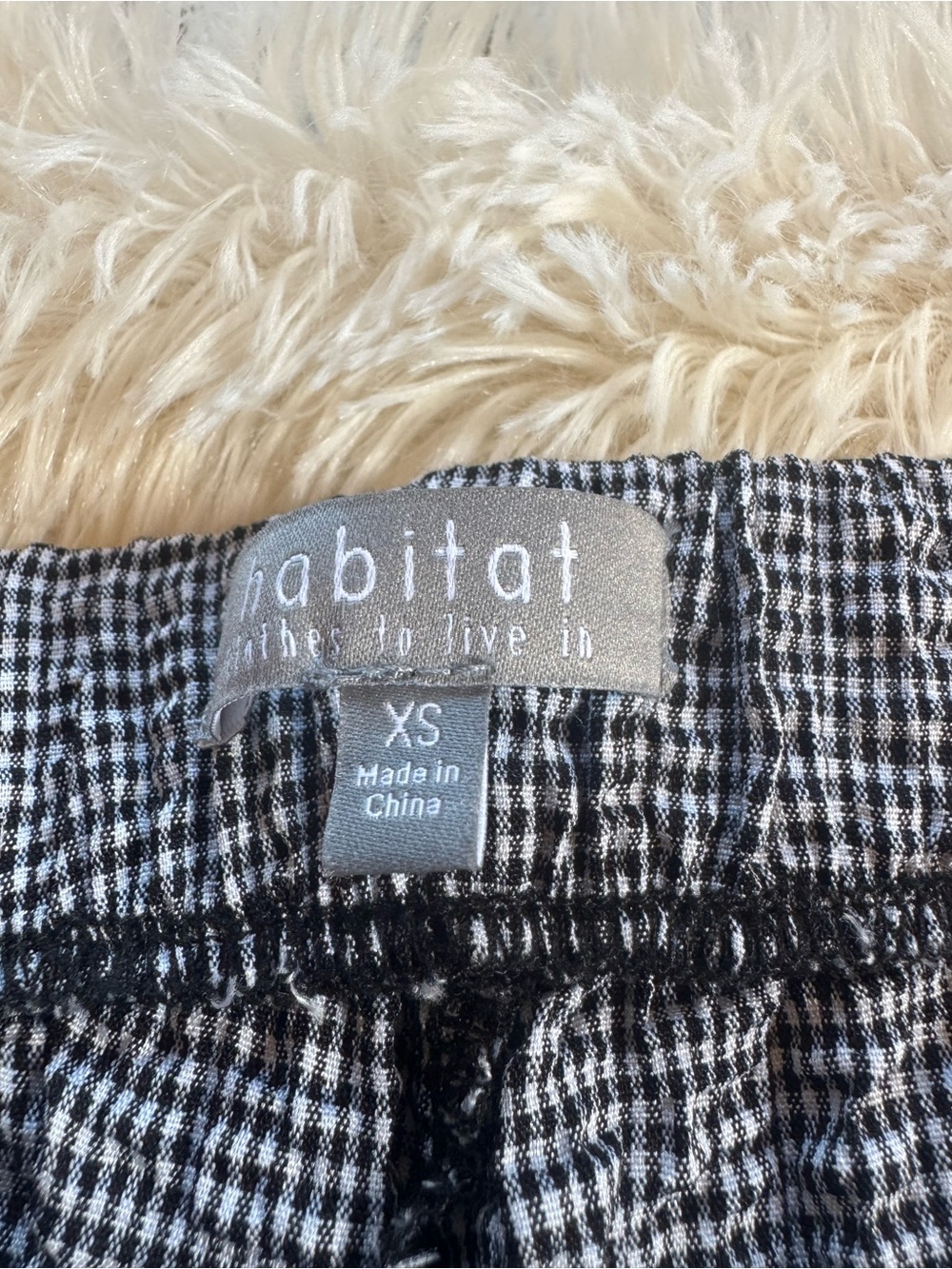 Habitat Wide-Leg Cropped Pants in Black/White Check - Picture 3 of 7